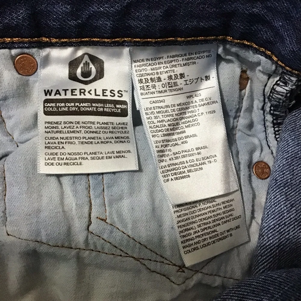 Levi's 501 Button Fly Jeans Dark Wash Straight Men's 36 X 32